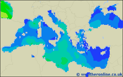 Mar Tirreno - Altura de las olas - dom, 20/05, 20:00 h CEST