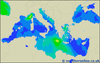 Mar Tirreno - Altura de las olas - lun, 21/05, 08:00 h CEST