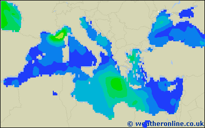 Mar Tirreno - Altura de las olas - lun, 21/05, 14:00 h CEST