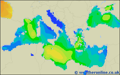 Mar Tirreno - Altura de las olas - mar, 13/11, 01:00 h CET