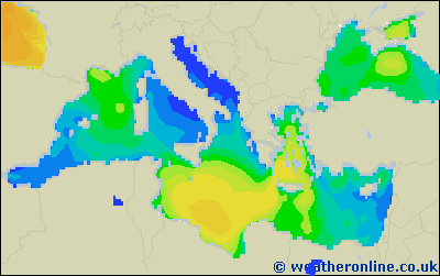 Mar Tirreno - Altura de las olas - mar, 13/11, 07:00 h CET