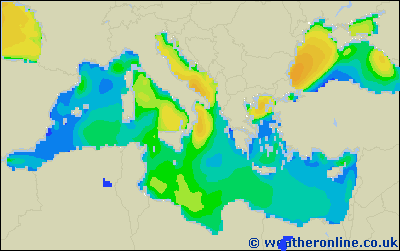 Mar Tirreno - Altura de las olas - sáb, 23/02, 07:00 h CET