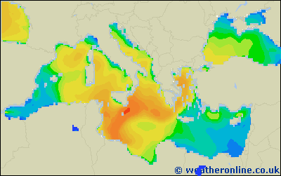 Mar Tirreno - Altura de las olas - dom, 24/02, 07:00 h CET