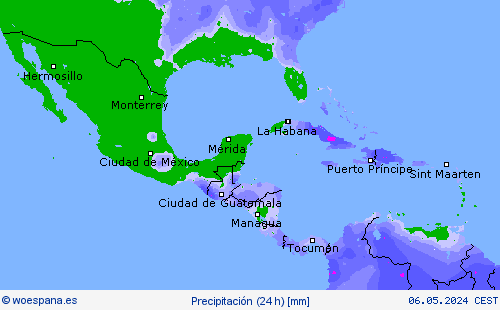 Precipitación (24 h) Mapas de pronósticos
