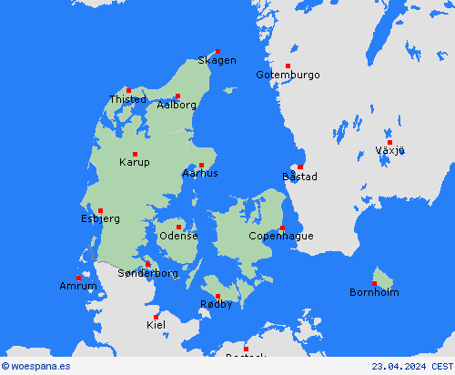  Dinamarca Europa Mapas de pronósticos