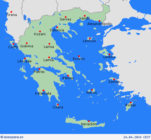  Grecia Europa Mapas de pronósticos