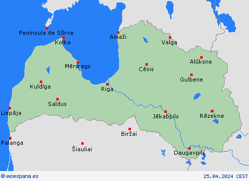  Letonia Europa Mapas de pronósticos