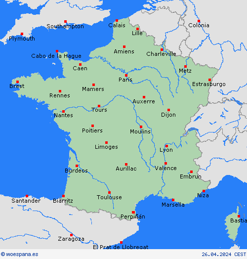  Francia Europa Mapas de pronósticos