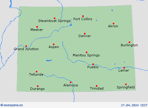  Colorado Norteamérica Mapas de pronósticos
