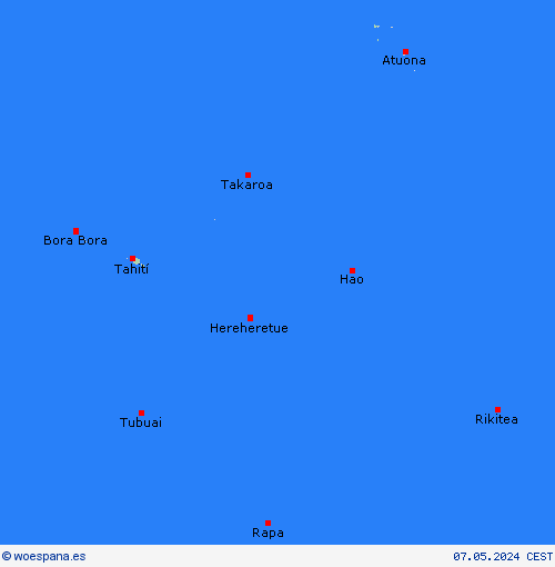  Polinesia Francesa Oceanía Mapas de pronósticos