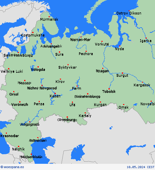 Rusia Europa Mapas de pronósticos