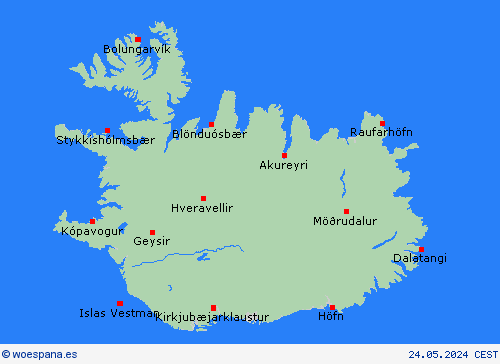  Islandia Europa Mapas de pronósticos