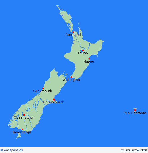  Nueva Zelanda Oceanía Mapas de pronósticos