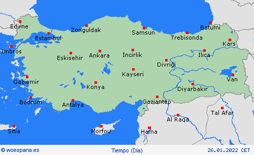 visión general Turquía Europa Mapas de pronósticos