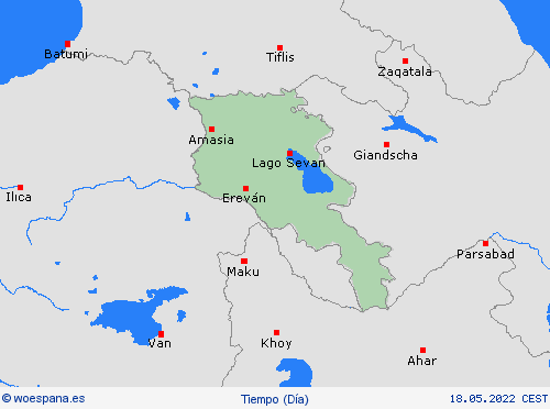 visión general Armenia Asia Mapas de pronósticos