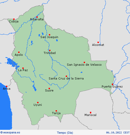 visión general Bolivia Suramérica Mapas de pronósticos
