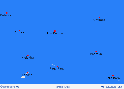 visión general Kiribati Oceanía Mapas de pronósticos