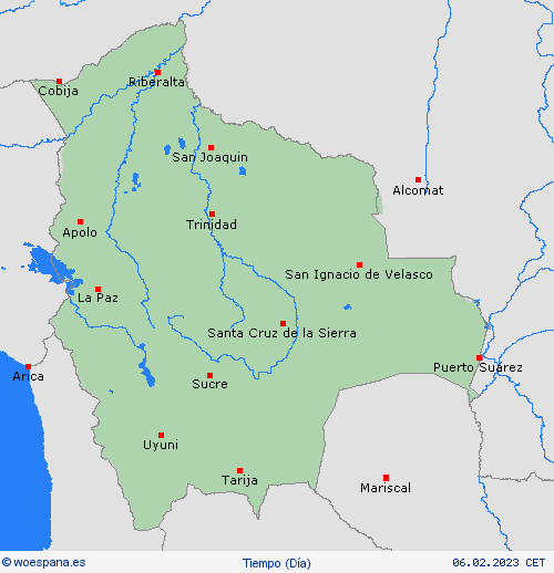 visión general Bolivia Suramérica Mapas de pronósticos