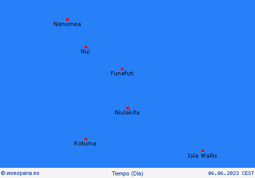 visión general Tuvalu Oceanía Mapas de pronósticos