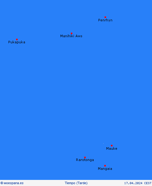 visión general Islas Cook Oceanía Mapas de pronósticos
