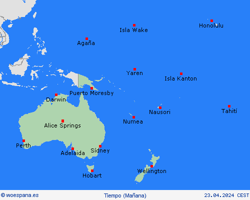 visión general  Oceanía Mapas de pronósticos