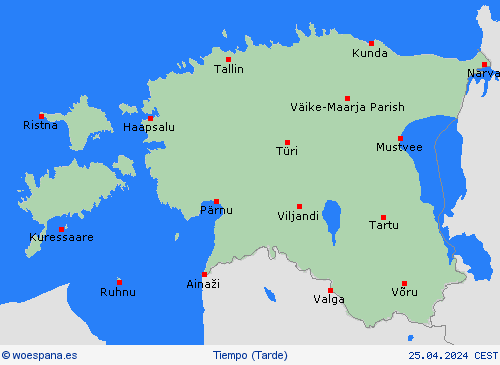 visión general Estonia Europa Mapas de pronósticos