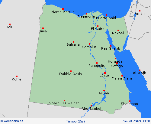 visión general Egipto África Mapas de pronósticos