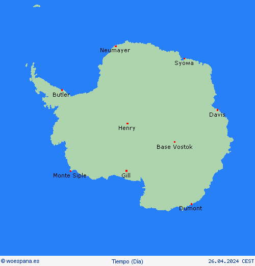 visión general Antártida Antártida Mapas de pronósticos