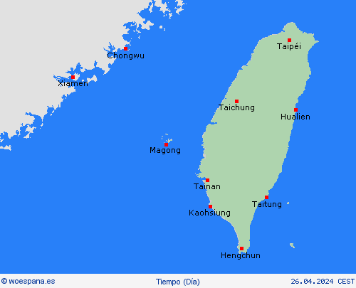 visión general República de China Asia Mapas de pronósticos