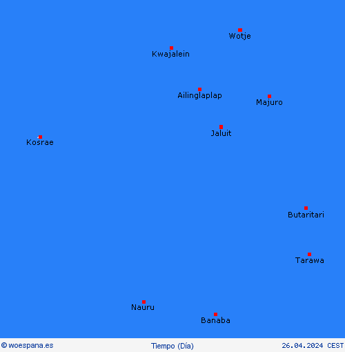 visión general Islas Marshall Oceanía Mapas de pronósticos