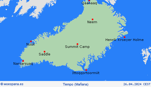 visión general Groenlandia Europa Mapas de pronósticos