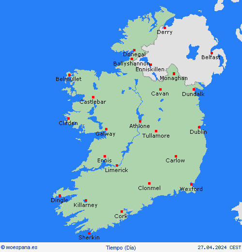 visión general Irlanda Europa Mapas de pronósticos