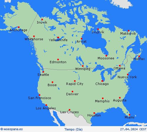 visión general  Norteamérica Mapas de pronósticos