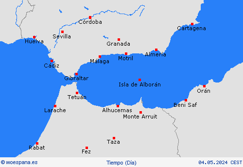 visión general Gibraltar España Mapas de pronósticos