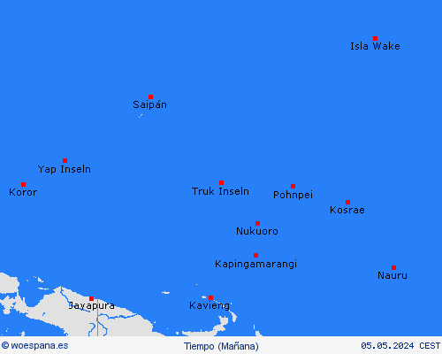 visión general Isla Wake Oceanía Mapas de pronósticos