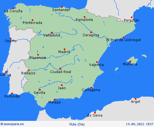 estado de la vía España España Mapas de pronósticos