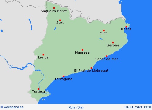 estado de la vía  España Mapas de pronósticos
