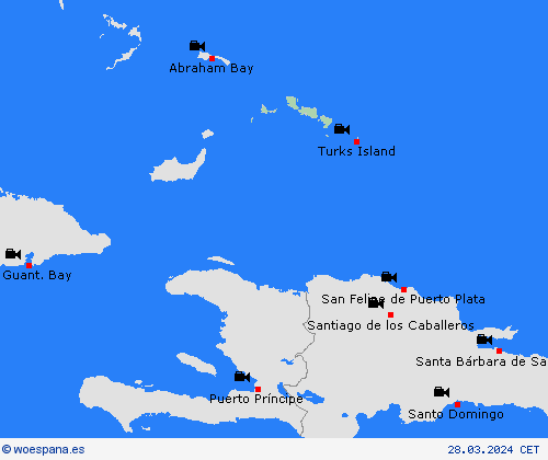 cámara web Islas Turcas y Caicos Centroamérica Mapas de pronósticos