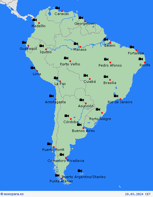 cámara web  Suramérica Mapas de pronósticos