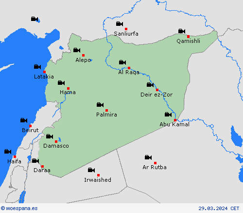 cámara web Siria Asia Mapas de pronósticos