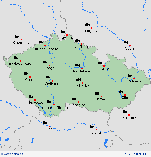 cámara web República Checa Europa Mapas de pronósticos
