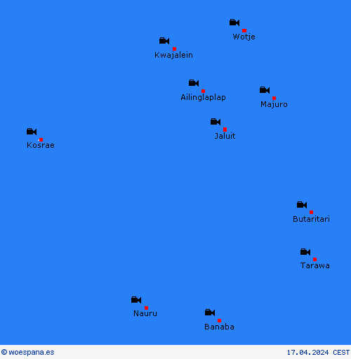 cámara web Islas Marshall Oceanía Mapas de pronósticos