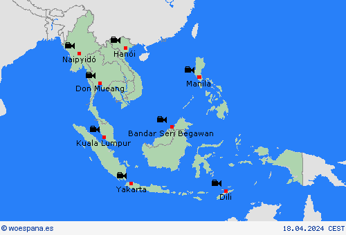 cámara web  Asia Mapas de pronósticos