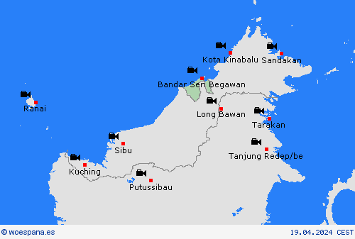 cámara web Brunéi Asia Mapas de pronósticos