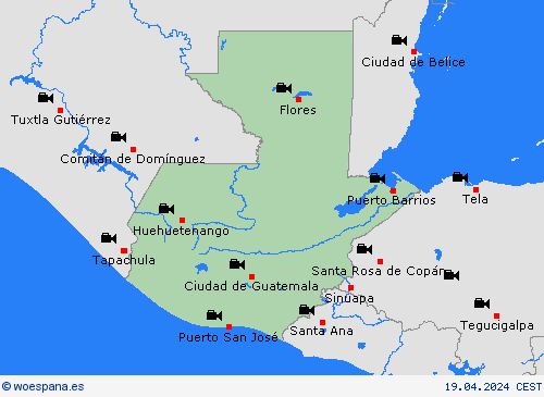cámara web Guatemala Centroamérica Mapas de pronósticos