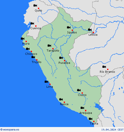 cámara web Perú Suramérica Mapas de pronósticos