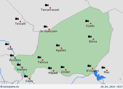cámara web Níger África Mapas de pronósticos