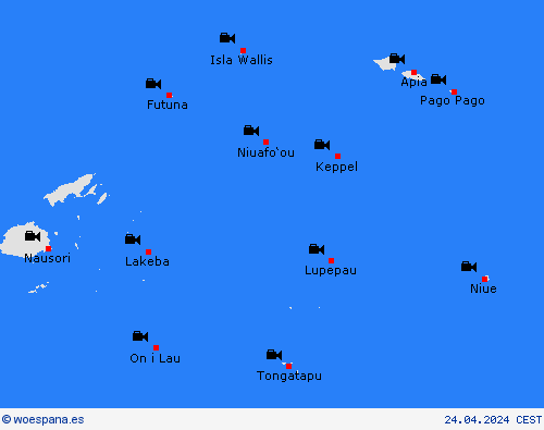 cámara web Samoa Americana Oceanía Mapas de pronósticos