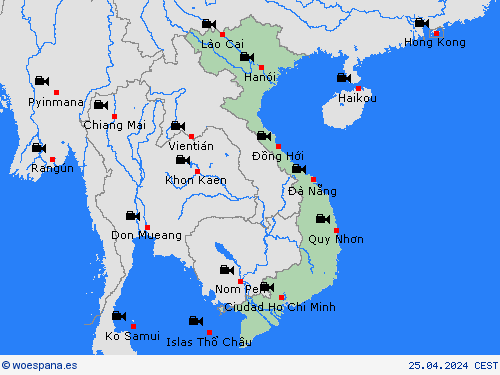 cámara web Vietnam Asia Mapas de pronósticos