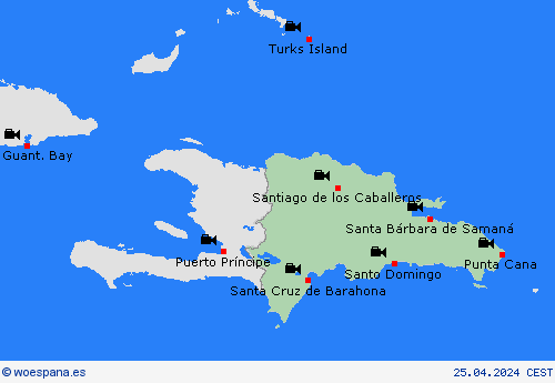 cámara web República Dominicana Centroamérica Mapas de pronósticos
